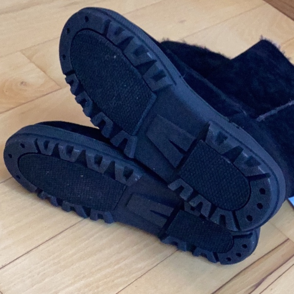 Rampage Black Faux Fur Button Boots - Picture 13 of 15